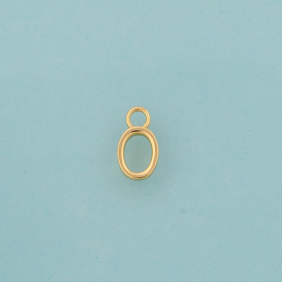 Gold Oval Charms,Oval Jewelry,Oval Pendant for DIY Jewelry Making,18K Gold