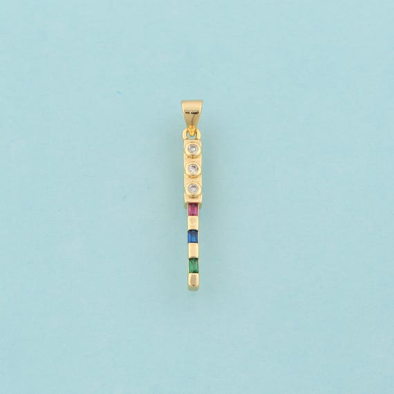 Gold CZ Traffic Light Charms,Traffic Light Jewelry,Traffic Light Pendant for DIY Jewelry Making,18K Gold