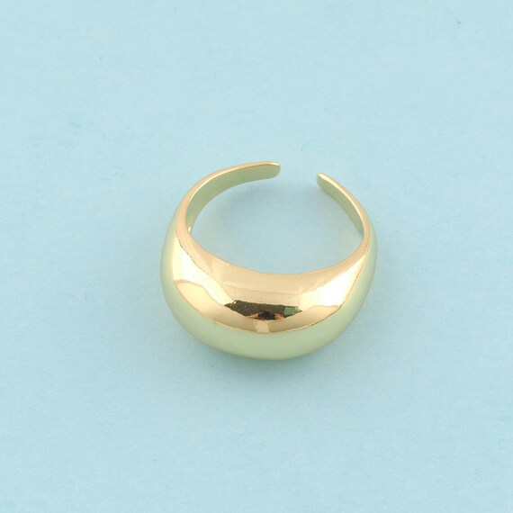 Gold Dome Rings,Minimalist Jewelry Rings,Thick Rings Perfect Gift,18K Gold