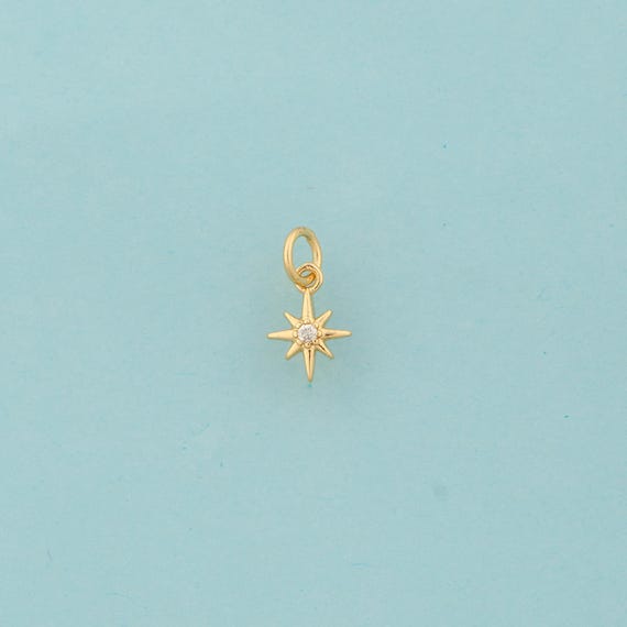 Gold Polaris Charms,Polaris Jewelry,Polaris Pendant for DIY Jewelry Making,18K Gold