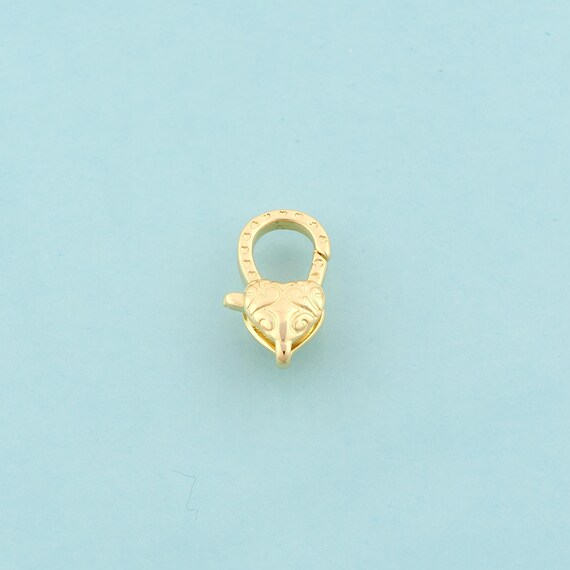 Gold Lobster Clasp,Spring Jewelry Clasp,Heart Clasp for DIY Jewelry Making,18K Gold