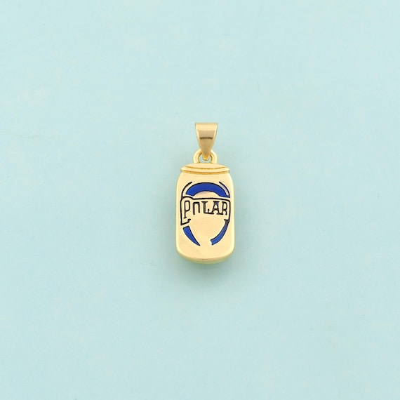 Gold Soda Pop Bottle Charms,Beverage Jewelry,Enamel Bottle Pendant for DIY Jewelry Making,18K Gold