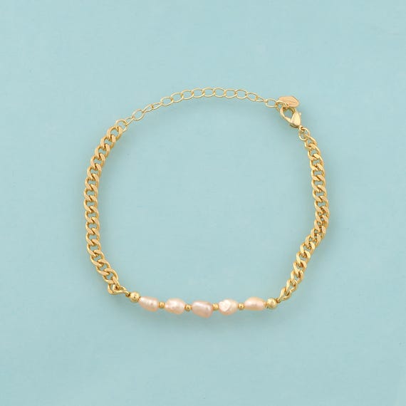 Gold Crub Bracelet,Heart Jewelry Bracelet,Lobster Clasp Bracelet for DIY Jewelry Making,18K Gold