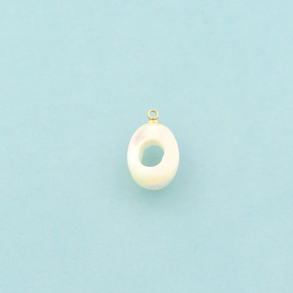 Gold Fritillary Charms,Oval Jewelry,Oval Pendant for DIY Jewelry Making,18K Gold