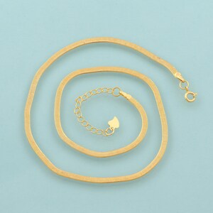 Collar de espiga bañado en oro de 18 quilates: cadena resistente al agua