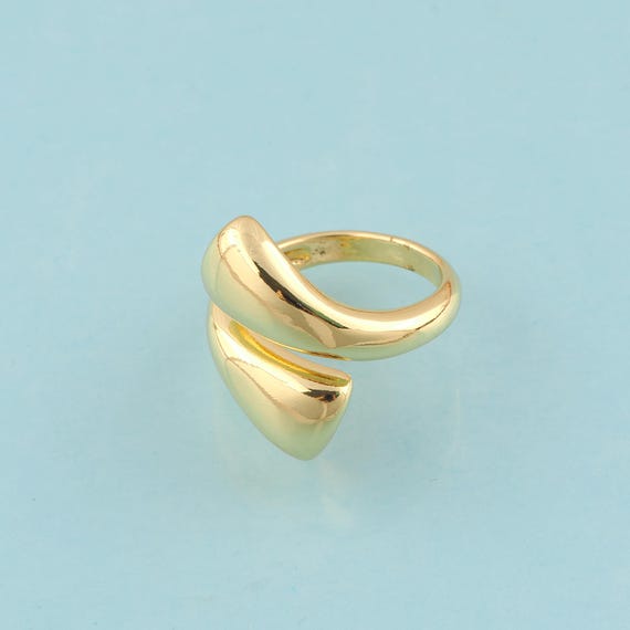 Gold Open Rings,Minimalist Jewelry Rings,Thick Rings Perfect Gift,18K Gold