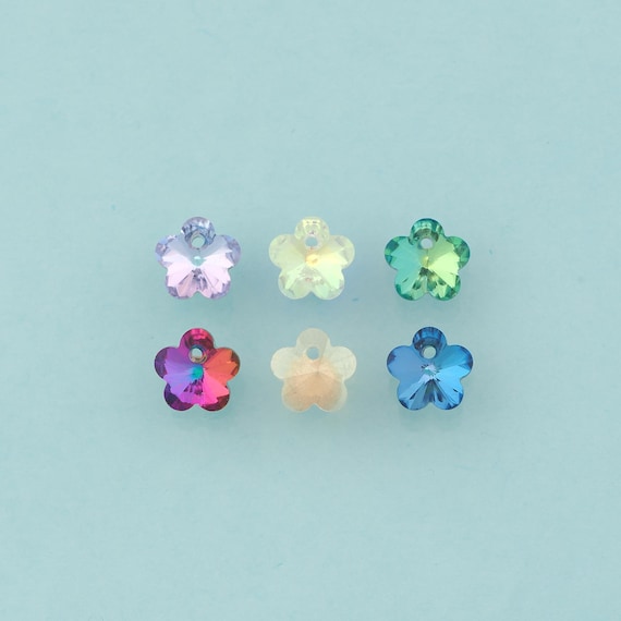Flower Crystal Pendant,Crystal AB Charms,Austrian Crystal,Made in Austria for DIY Jewelry Making