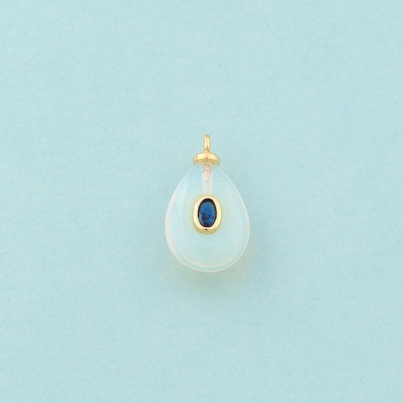 Gold Energy Stone Charms,Natural Stone Jewelry,Opal Pendant for DIY Jewelry Making,18K Gold