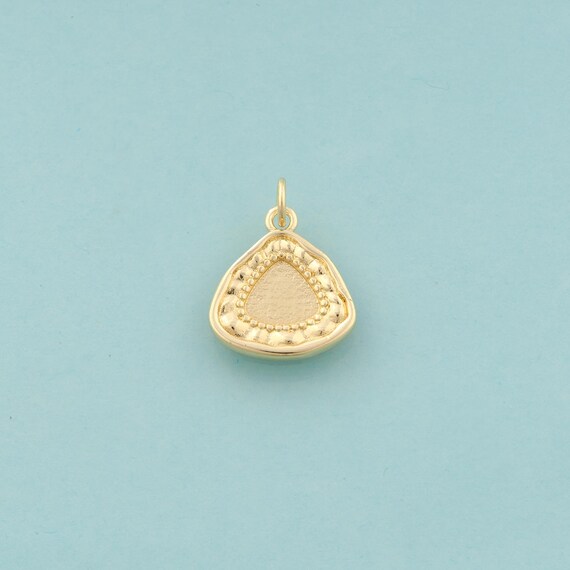 Gold Triangle Charms,Triangle Jewelry,Triangle Pendant for DIY Jewelry Making,18K Gold
