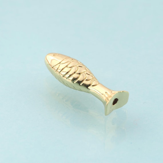Fish Spacer Beads,Fish Beads,Fish Beads for DIY Jewelry Making,18K Gold