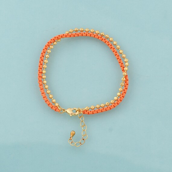 Gold Box Bracelet,Beads Jewelry Bracelet for DIY Jewelry Making,18K Gold