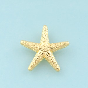 Gold Starfish Charms,Starfish Jewelry,Starfish Pendant for DIY Jewelry Making,18K Gold