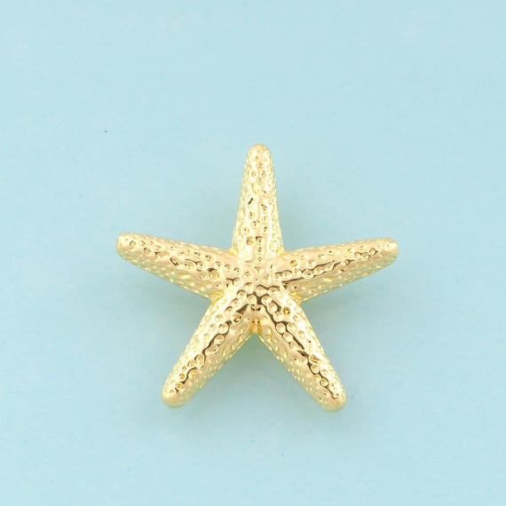 Gold Starfish Charms,Starfish Jewelry,Starfish Pendant for DIY Jewelry Making,18K Gold