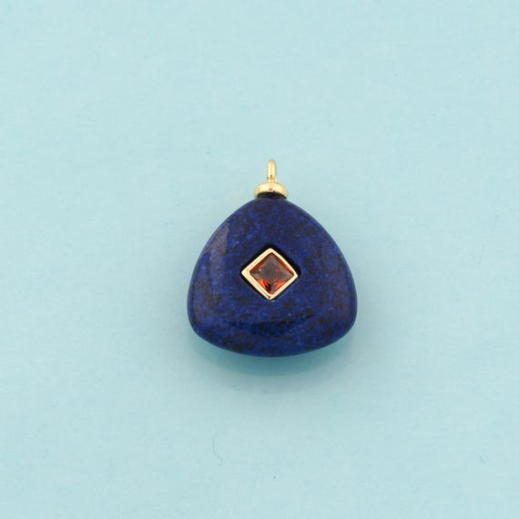 Gold Energy Stone Charms,Natural Stone Jewelry,Stone Pendant for DIY Jewelry Making,18K Gold