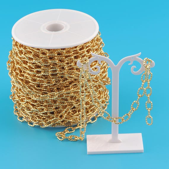 Gold Twist Chain,Special Jewelry Chain,Semi-Finished Product Chain for DIY Jewelry Making,18K Gold
