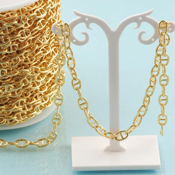 Gold Pig Nose Chain,Special Jewelry Chain,Semi-Finished Product Chain for DIY Jewelry Making,18K Gold