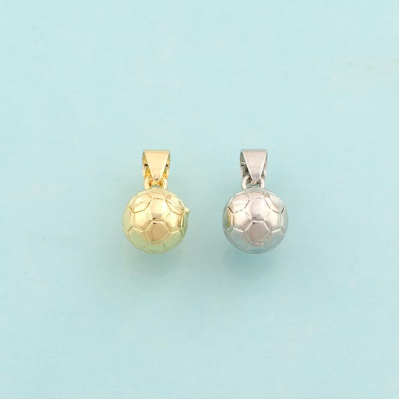 Gold Football Charms,Sports Jewelry,Football Pendant for DIY Jewelry Making,18K Gold