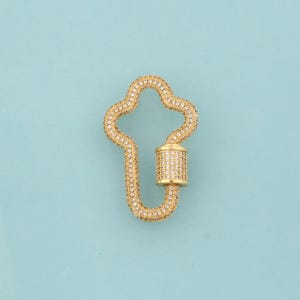 Gold Karabiner Verschluss, Karabiner Schmuck Verschluss, Karabiner Verschluss für DIY Schmuckherstellung, 18K Gold