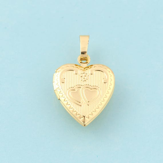 Gold CZ Photo Frame Charms,Flower Jewelry,Heart Pendant for DIY Jewelry Making,18K Gold