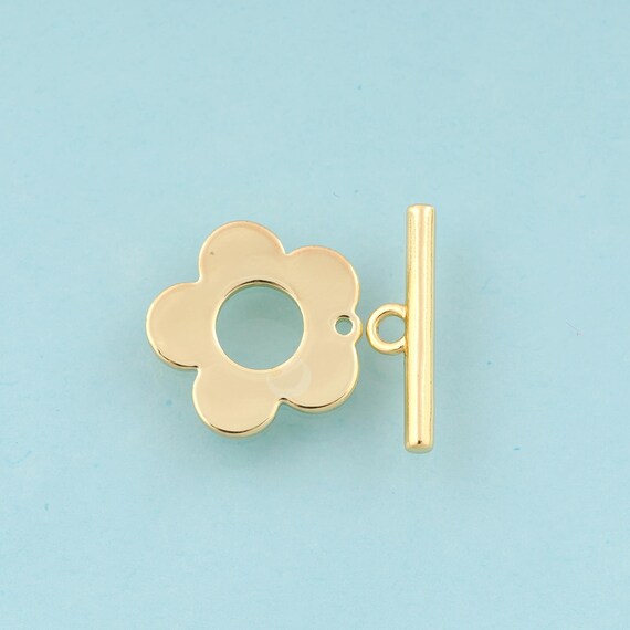 5 Pcs Gold OT Clasp,OT Jewelry Clasp,Necklace Clasp for DIY Jewelry Making,18K Gold