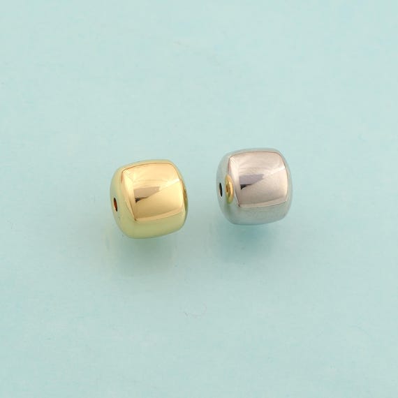 Gold Round Spacer Beads,Tube Beads,Round Tube Beads for DIY Jewelry Making,18K Gold