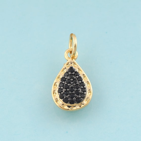 Gold Water Drop Charms,Water Drop Jewelry,Water Drop Pendant for DIY Jewelry Making,18K Gold