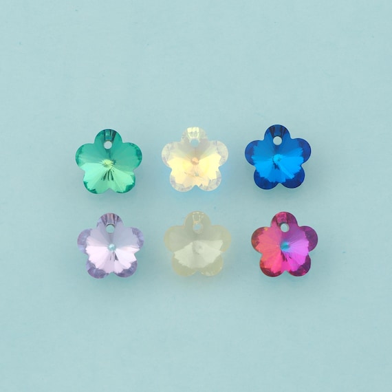 Flower Crystal Pendant,Crystal AB Charms,Austrian Crystal,Made in Austria for DIY Jewelry Making