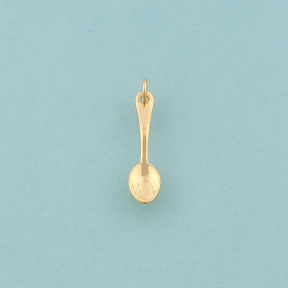 Gold Tableware Charms,Spoon Jewelry,Tableware Pendant for DIY Jewelry Making,18K Gold