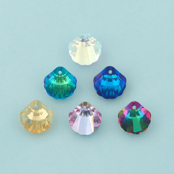 Shell Crystal Pendant,Crystal AB Charms,Austrian Crystal,Made in Austria for DIY Jewelry Making