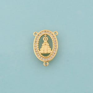 Gold CZ Pope Charms,Religious Jewelry,Christian Pendant for DIY Jewelry Making,18K Gold