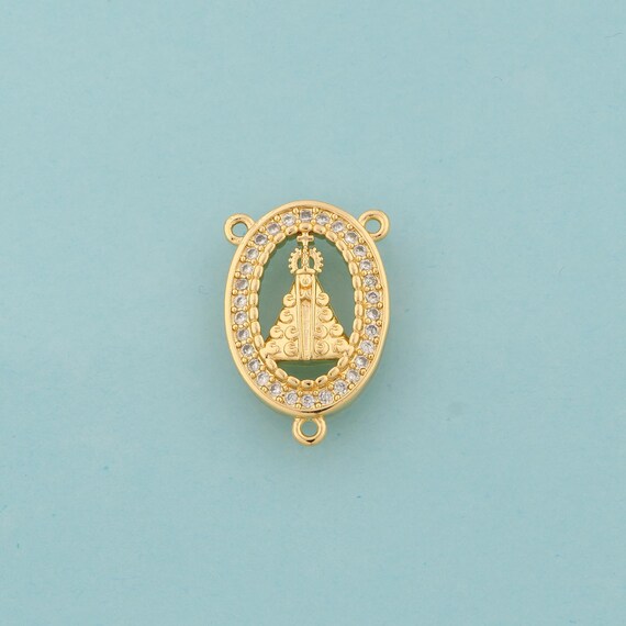 Gold CZ Pope Charms,Religious Jewelry,Christian Pendant for DIY Jewelry Making,18K Gold