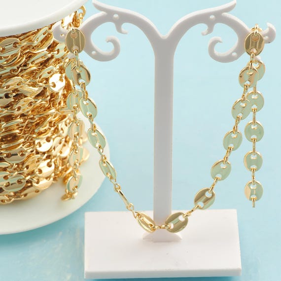 Gold Pig Nose Chain,Special Jewelry Chain,Semi-Finished Product Chain for DIY Jewelry Making,18K Gold