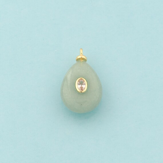 Gold Energy Stone Charms,Natural Stone Jewelry,Stone Pendant for DIY Jewelry Making,18K Gold