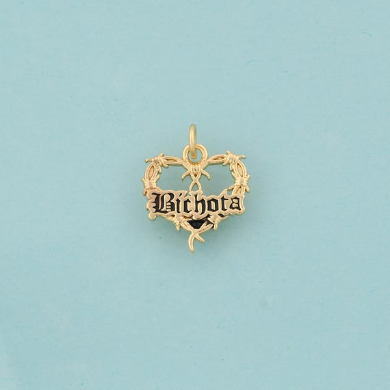 Gold Enamel Heart Charms,Letter Jewelry,Heart Pendant for DIY Jewelry Making,18K Gold