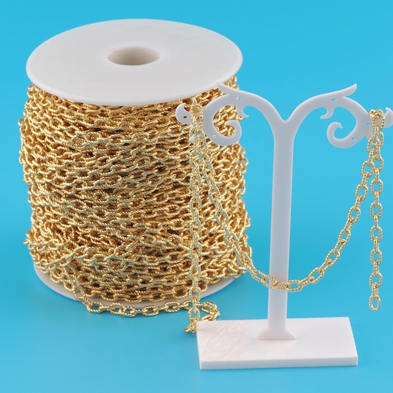 Gold Twist Chain,Special Jewelry Chain,Semi-Finished Product Chain for DIY Jewelry Making,18K Gold