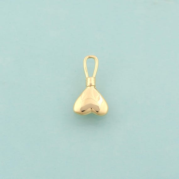 Gold Heart Charms,Love Jewelry,Heart Pendant for DIY Jewelry Making,18K Gold