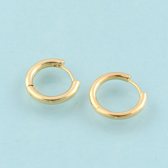 Gold Hoop Earrings,Hugging Hoop Jewelry Earrings,Hoop Earrings,Gift for Her,18K Gold