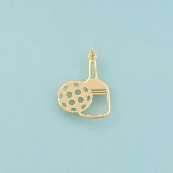 Gold Racket Charms,Racket Jewelry,Racket Pendant for DIY Jewelry Making,18K Gold