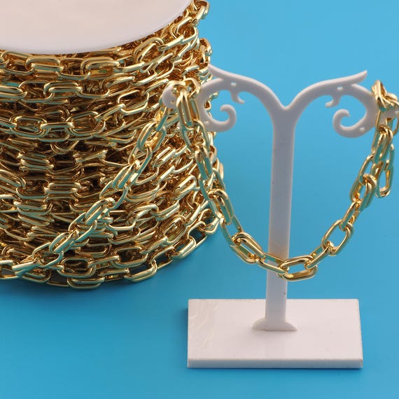 Gold Rolo Chain,Special Jewelry Chain,Semi-Finished Product Chain for DIY Jewelry Making,18K Gold