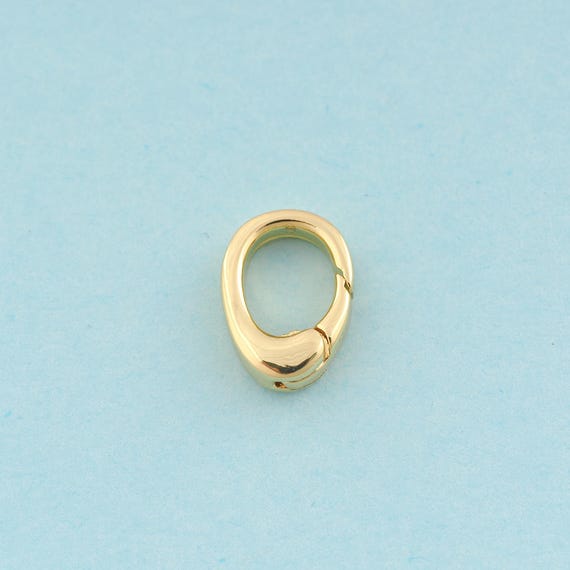 Gold Snap Clasp,Snap Jewelry Clasp,Push door Clasp for DIY Jewelry Making,18K Gold