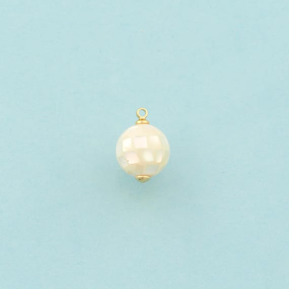 Gold Fritillary Charms,Round Jewelry,Ball Pendant for DIY Jewelry Making,18K Gold