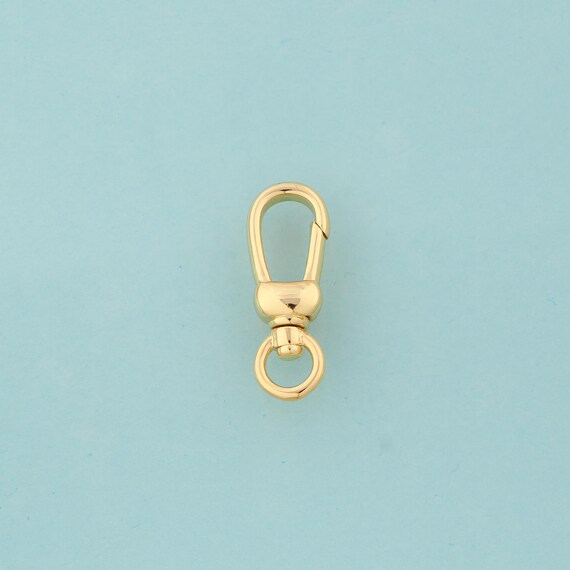 Gold Push Door Clasp,Snap Jewelry Clasp,Push Door Clasp for DIY Jewelry Making,18K Gold