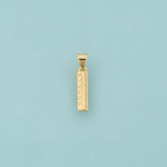 Gold Ruler Charms,Ruler Jewelry,Ruler Pendant for DIY Jewelry Making,18K Gold