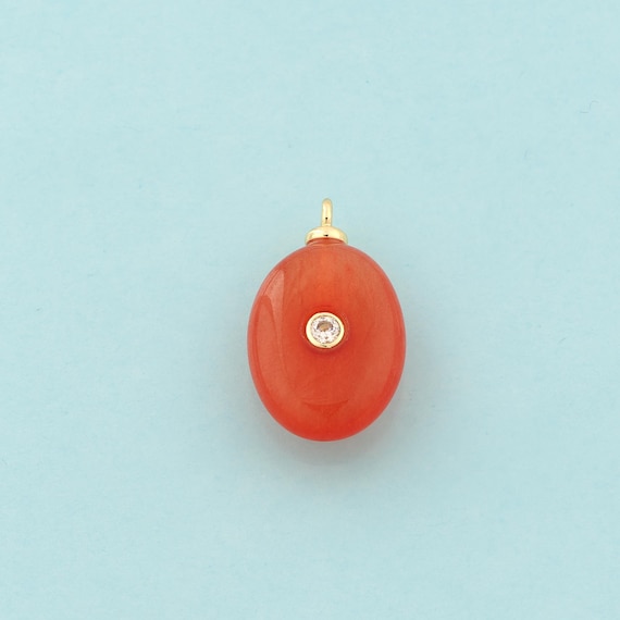 Gold Energy Stone Charms,Natural Stone Jewelry,Red Agate Pendant for DIY Jewelry Making,18K Gold