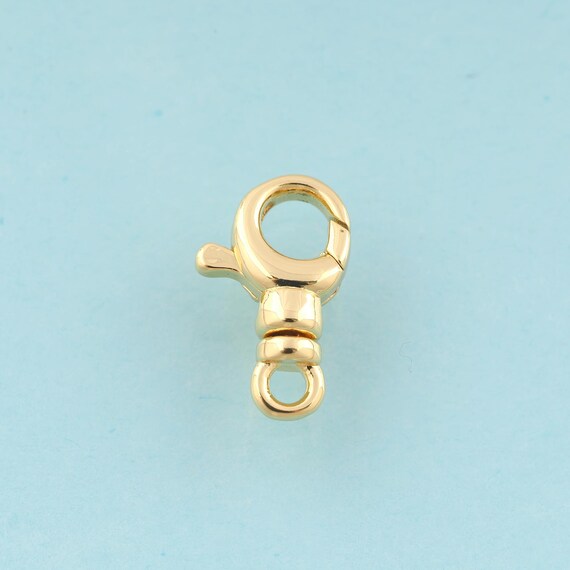 Gold Lobster Clasp,Claw Jewelry Clasp,Lobster Spring Clasp for DIY Jewelry Making,18K Gold