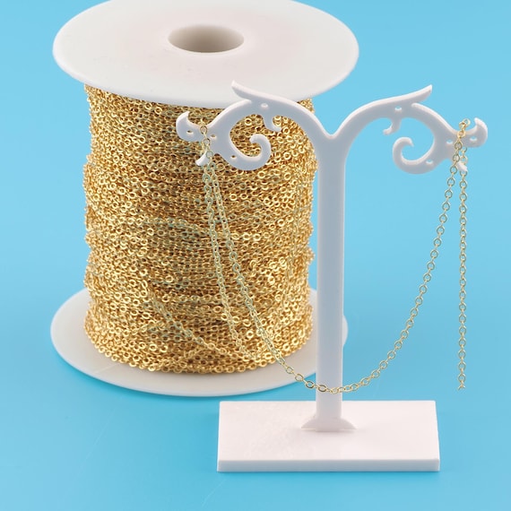 Gold Cable Chain,Special Jewelry Chain,Semi-Finished Product Chain for DIY Jewelry Making,18K Gold