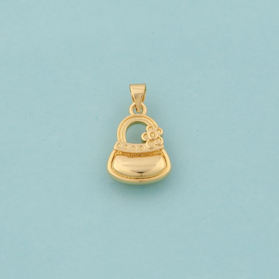 Gold Handbag Charms,Flower Jewelry,Handbag Pendant for DIY Jewelry Making,18K Gold