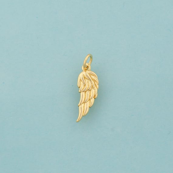 Gold Angel Wings Charms,Animal Wings Jewelry,Wings Pendant for DIY Jewelry Making,18K Gold