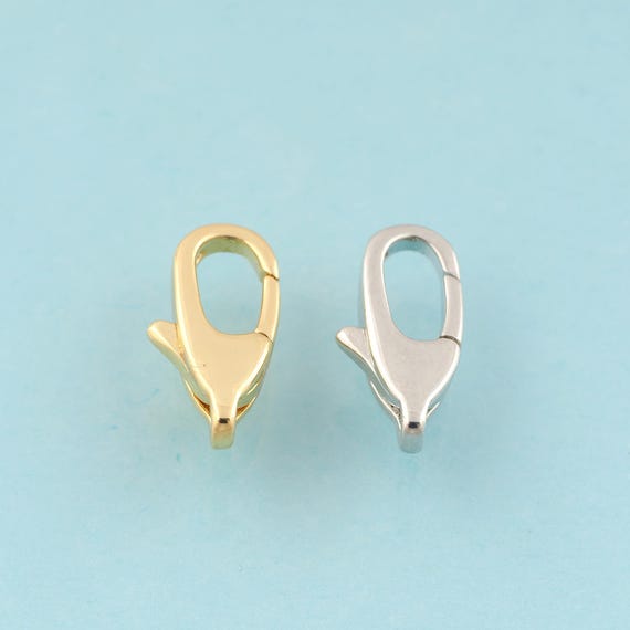 Gold Lobster Clasp,Claw Jewelry Clasp,Lobster Clasp for DIY Jewelry Making,18K Gold & Rhodium