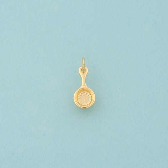 Gold Frying Pan Charms,Frying Pan Jewelry,Frying Pan Pendant for DIY Jewelry Making,18K Gold